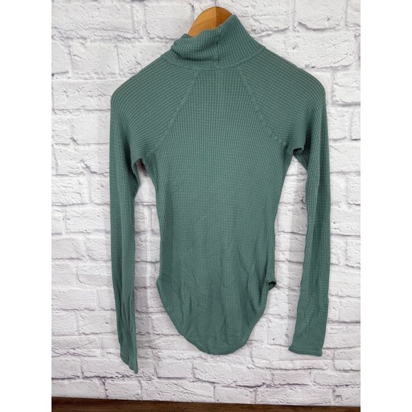 Free People  Womens S  All You Want Bodysuit Knit Turtleneck Boho Festival - Picture 2 of 7